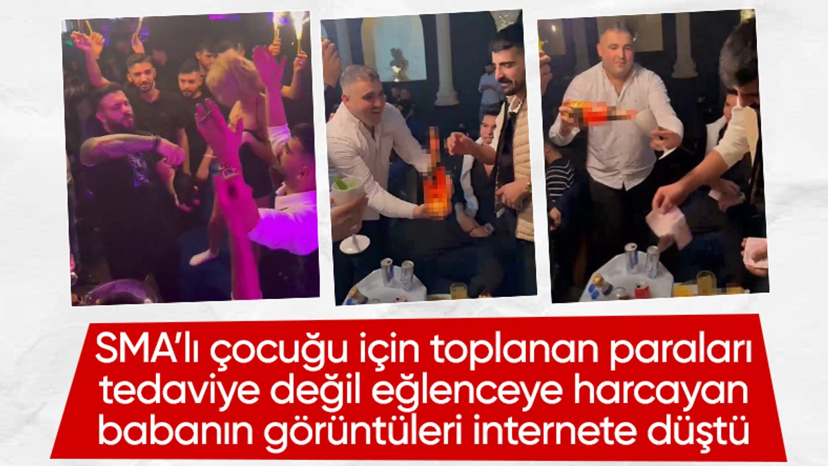 İzmir’de SMA hastası bebeğin babası, gece kulübünde alem yaptı